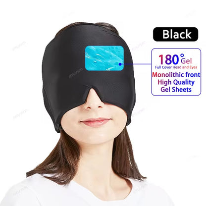 Migraine Relief Headache Hat Gel Hot Cold Therapy for Relieve Pain