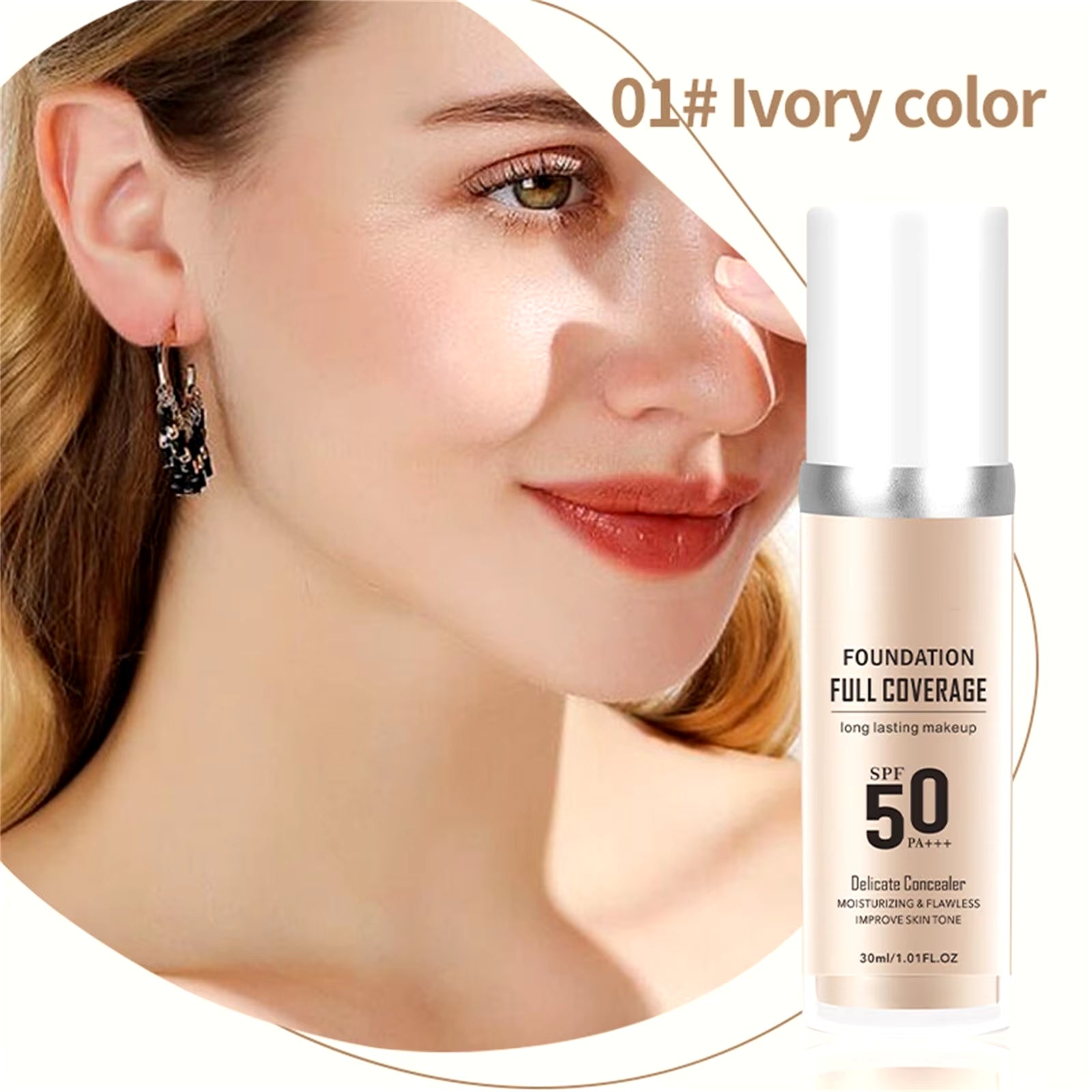 30Ml Color Changing Foundation Liquid Colour Changwing Warm Skin Tone Foundation Makeup, Waterproof Long Lasting Moisturizing