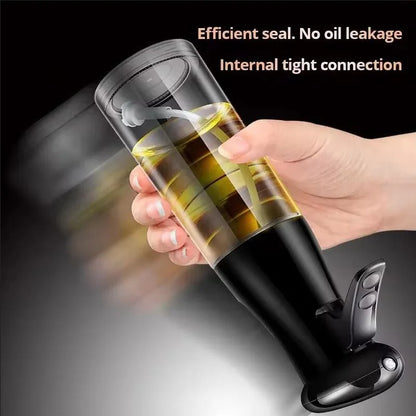 Black Transparent Kitchen Oil Spray Bottle