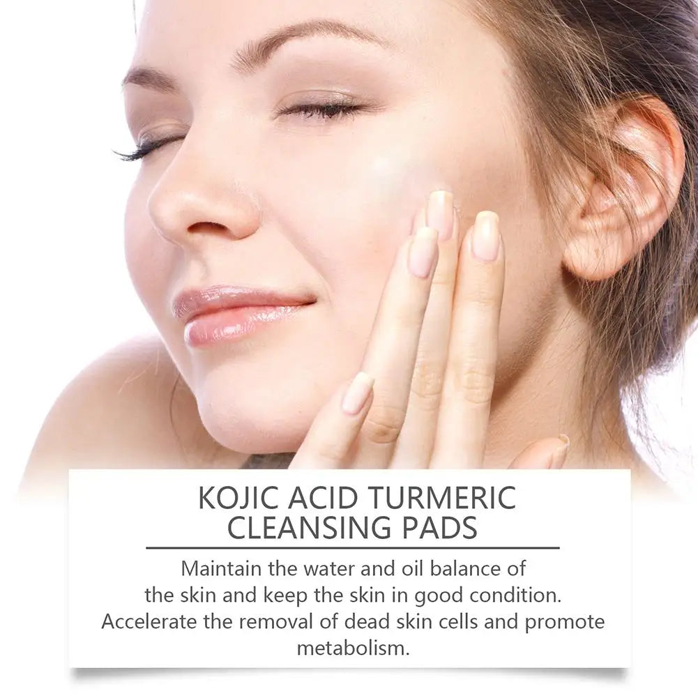 Turmeric Kojic Acid Facial Exfoliating Cleansing Pads