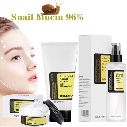 Snail Mucin 96% Korean Skin Care Facial Essence Anti-Aging Set