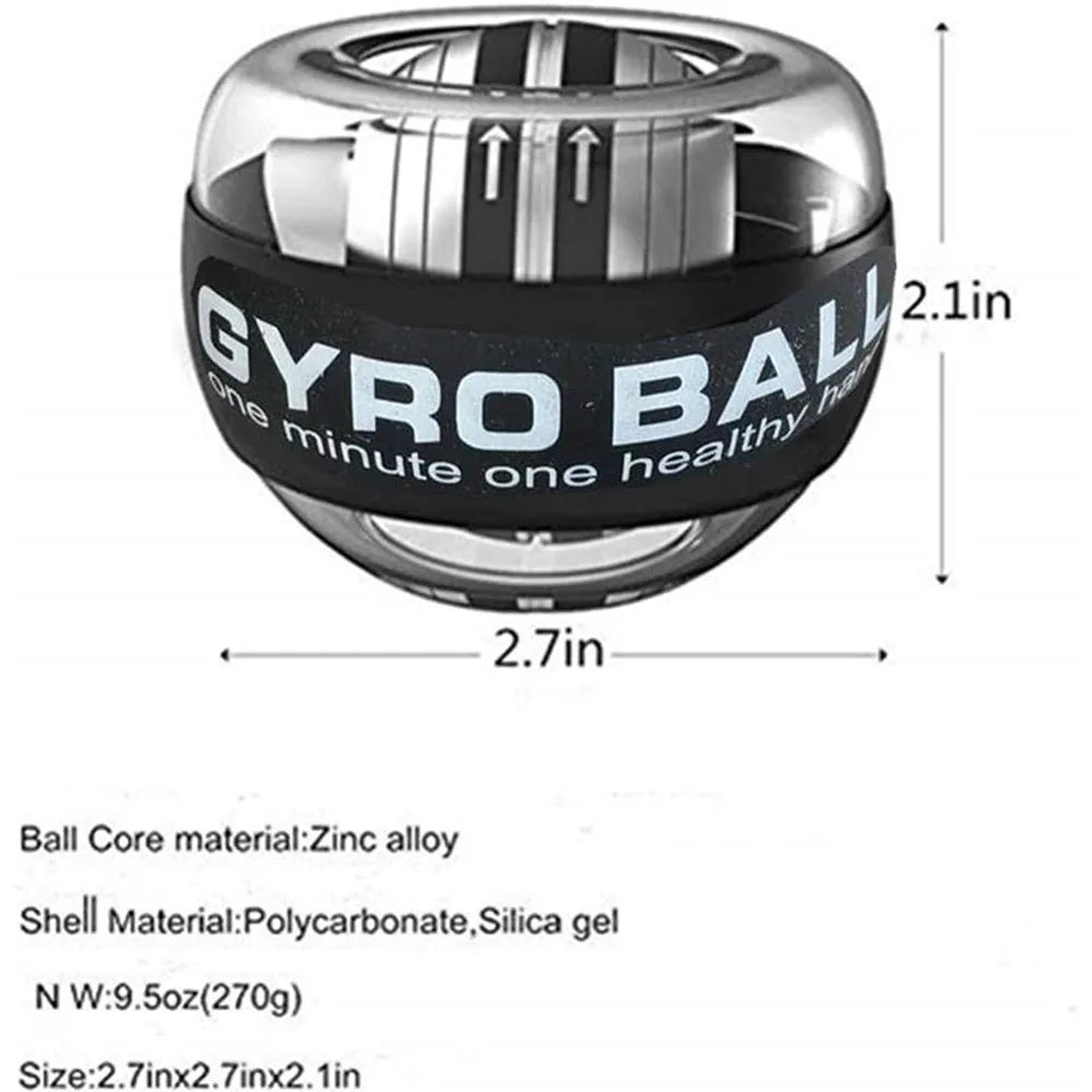 Self-Starting Wrist Gyro Ball Power Trainer For Wrist/Forearm/Finger Strengthening Device