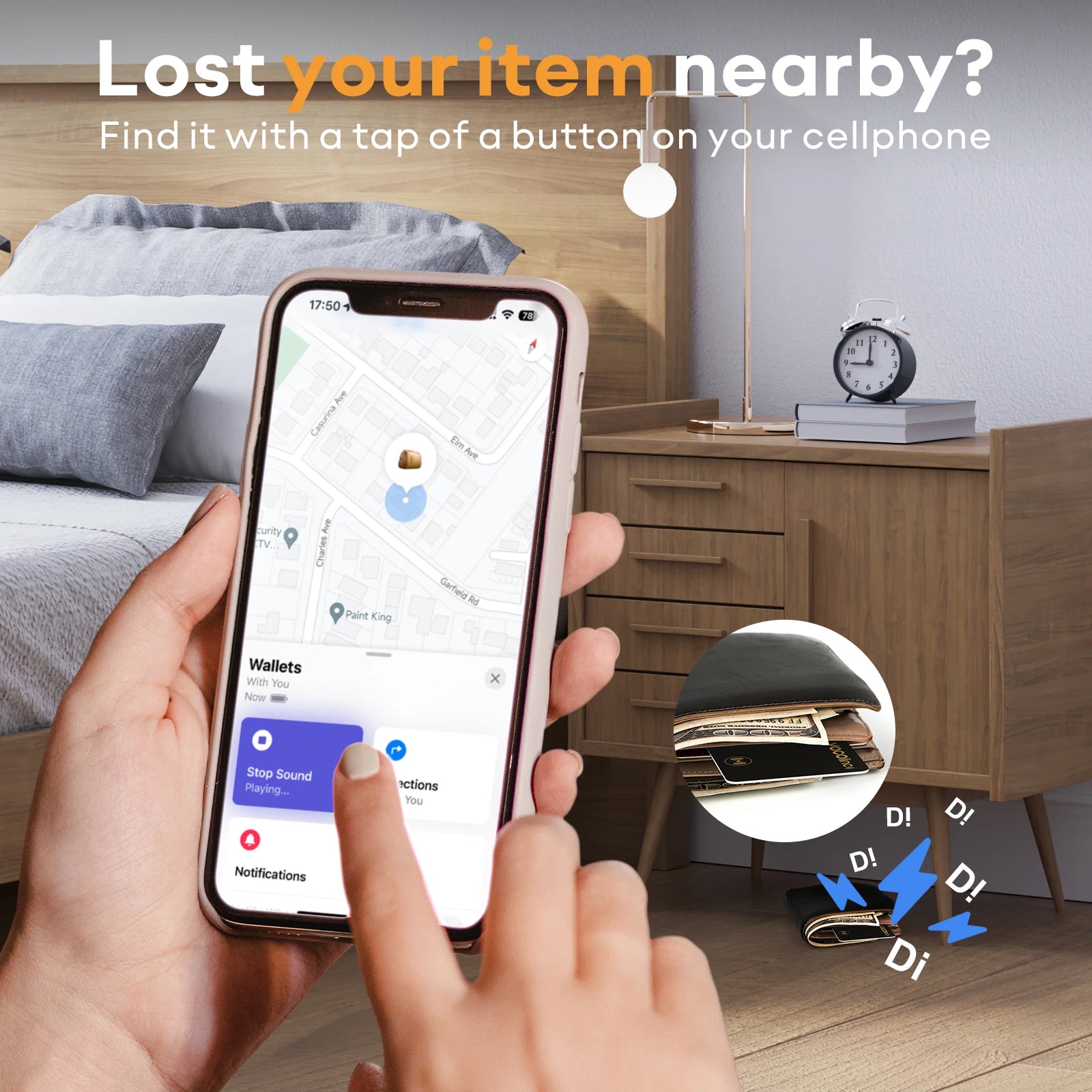 Wireless Wallet Tracking Card,Gps Locator Smart Tag Iphone Apple Device Find My Airtag Key Finder Bluetooth Tracker