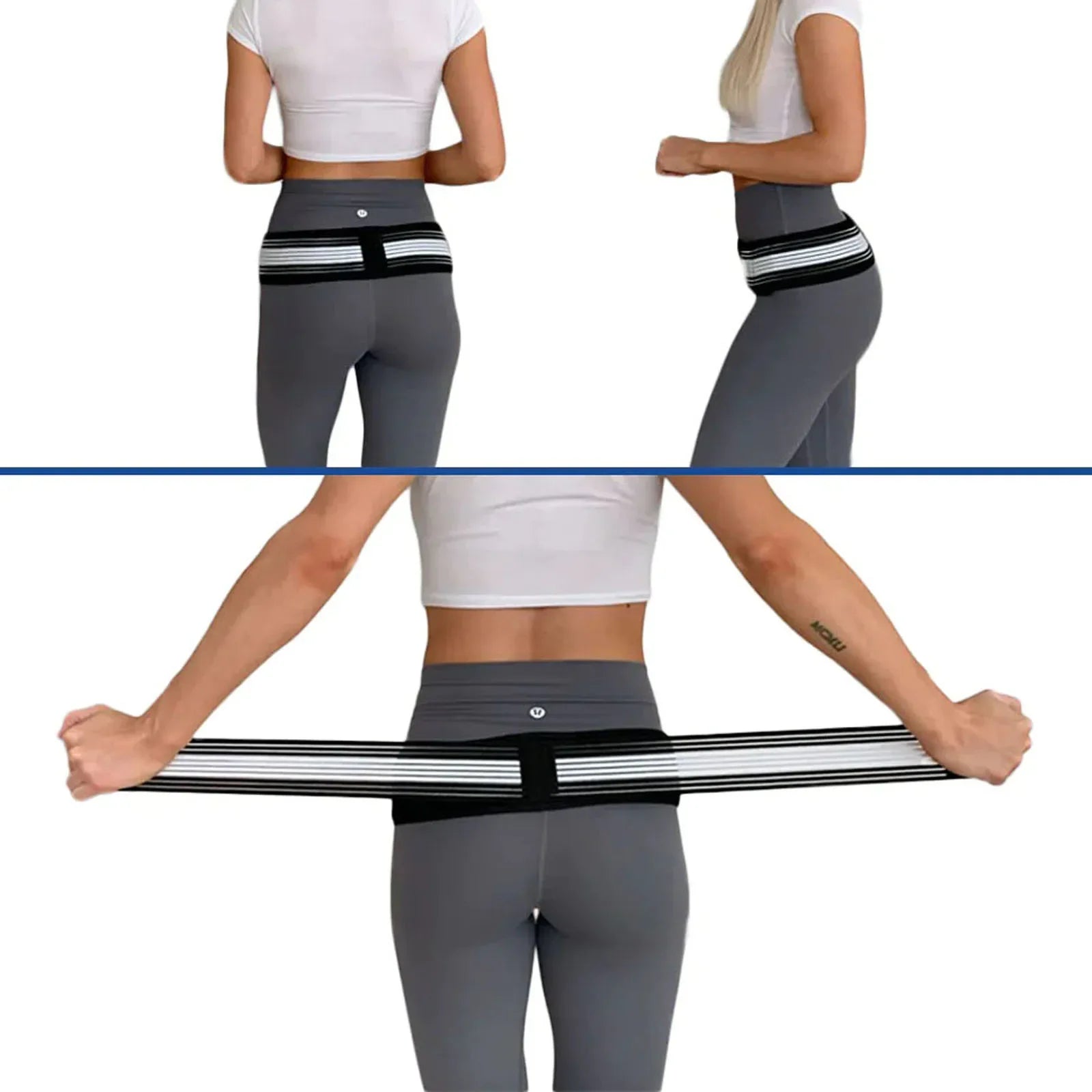 Adjustable Pelvic Support Belt for Hip, Back Pain Relief Neoprene Tailbone Protector Waist Sacroiliac Joint Support for Women