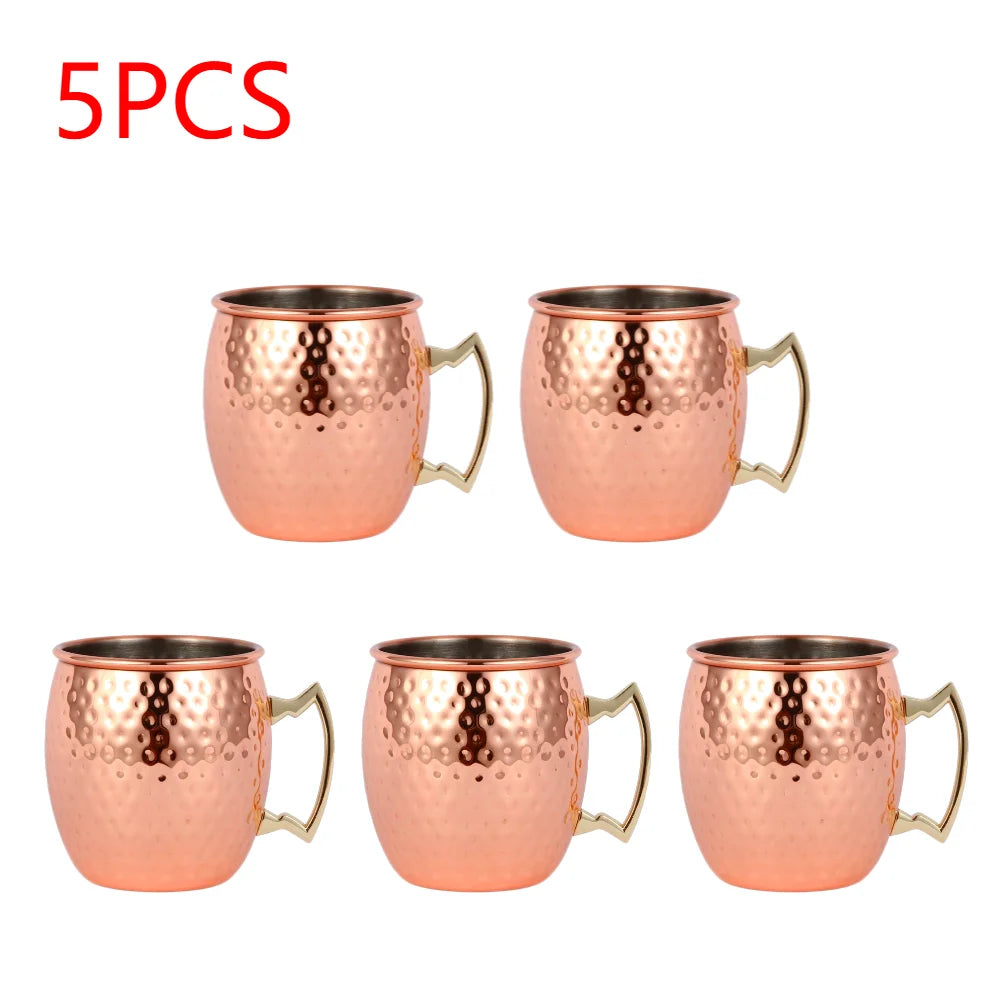 10-1Pcs Drinking Copper Stainless Steels Cups Set