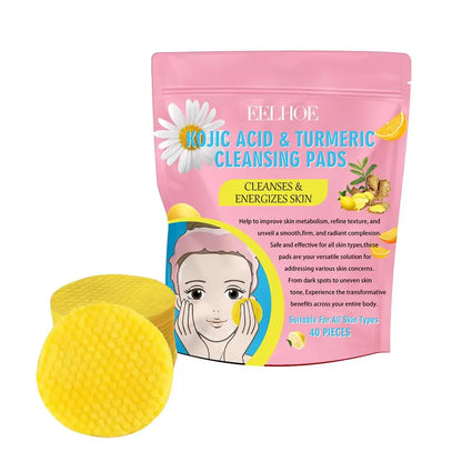 Turmeric Kojic Acid Facial Exfoliating Cleansing Pads