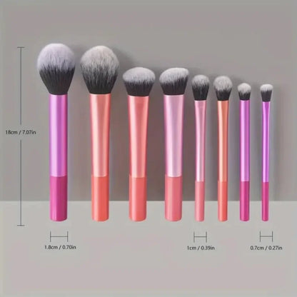 8Pcs Makeup Soft Synthetic Hair brush Kit