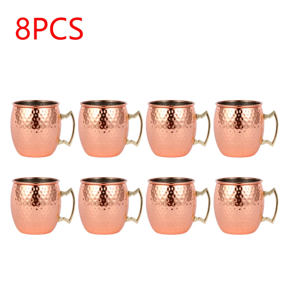 10-1Pcs Drinking Copper Stainless Steels Cups Set