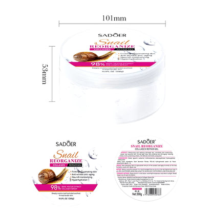 SADOER Snail Collagen Face Cream Gel Firming Repair Brightening Moisturizing Facial Creams Beauty Face Skin Care Products