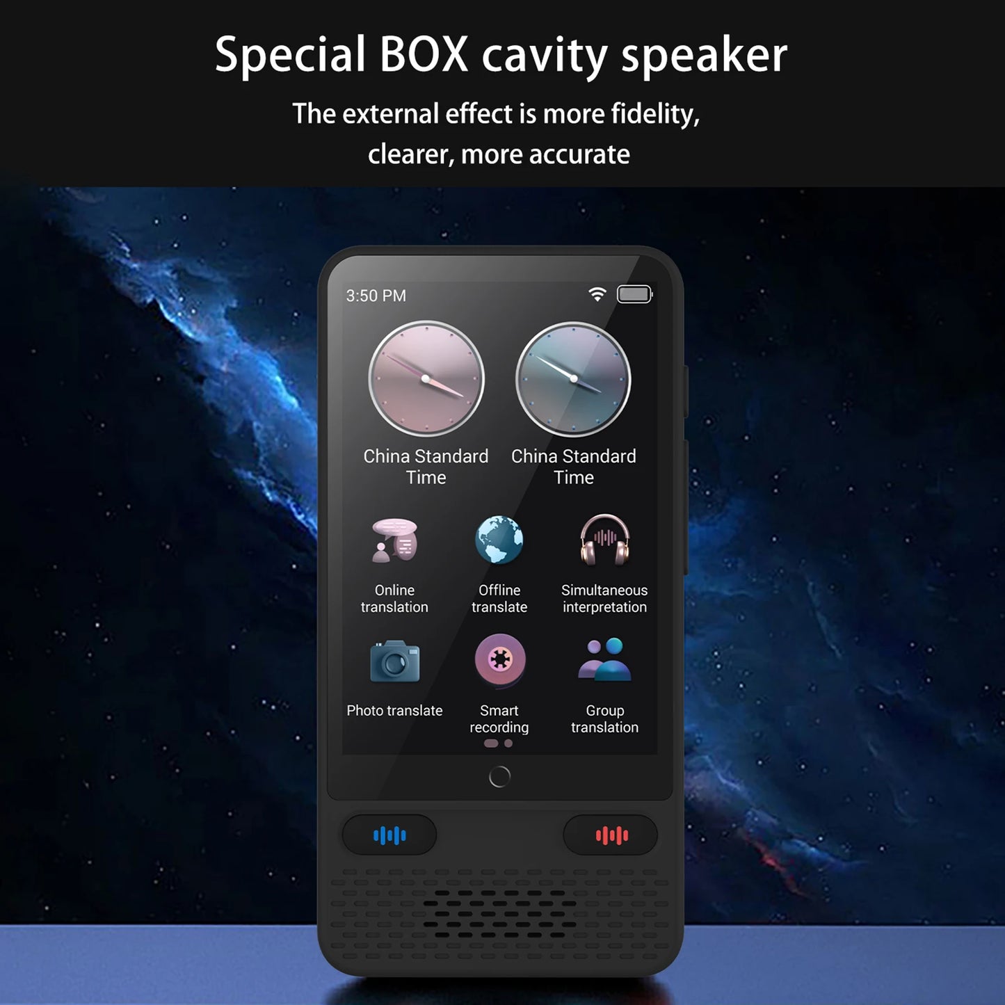 Portable Language Translator Device S85 with 138 Languages Voice Translating With Offline Translation Support & Voice Video Recording