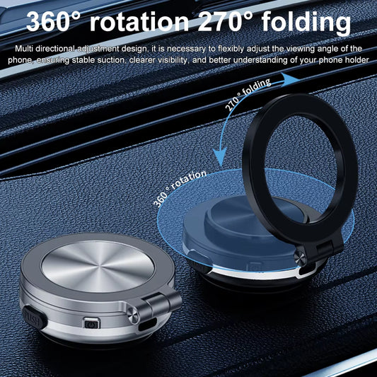 360° Rotatable Vacuum Adsorption Chuck Electric Magnetic Attraction Car Holder for Iphone Magnetic Car Mount Vacuum Phone Holder