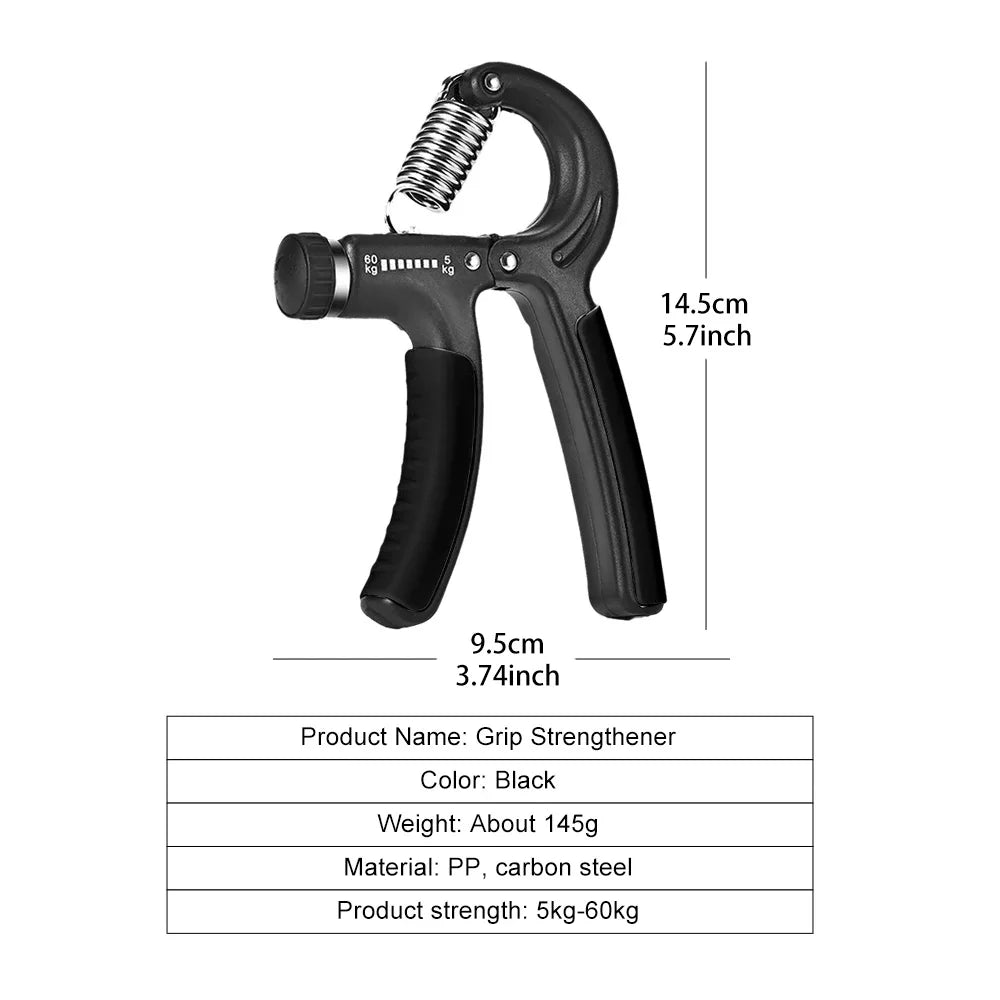 Grip Strengthener Hand Exerciser Adjustable 5-60KG