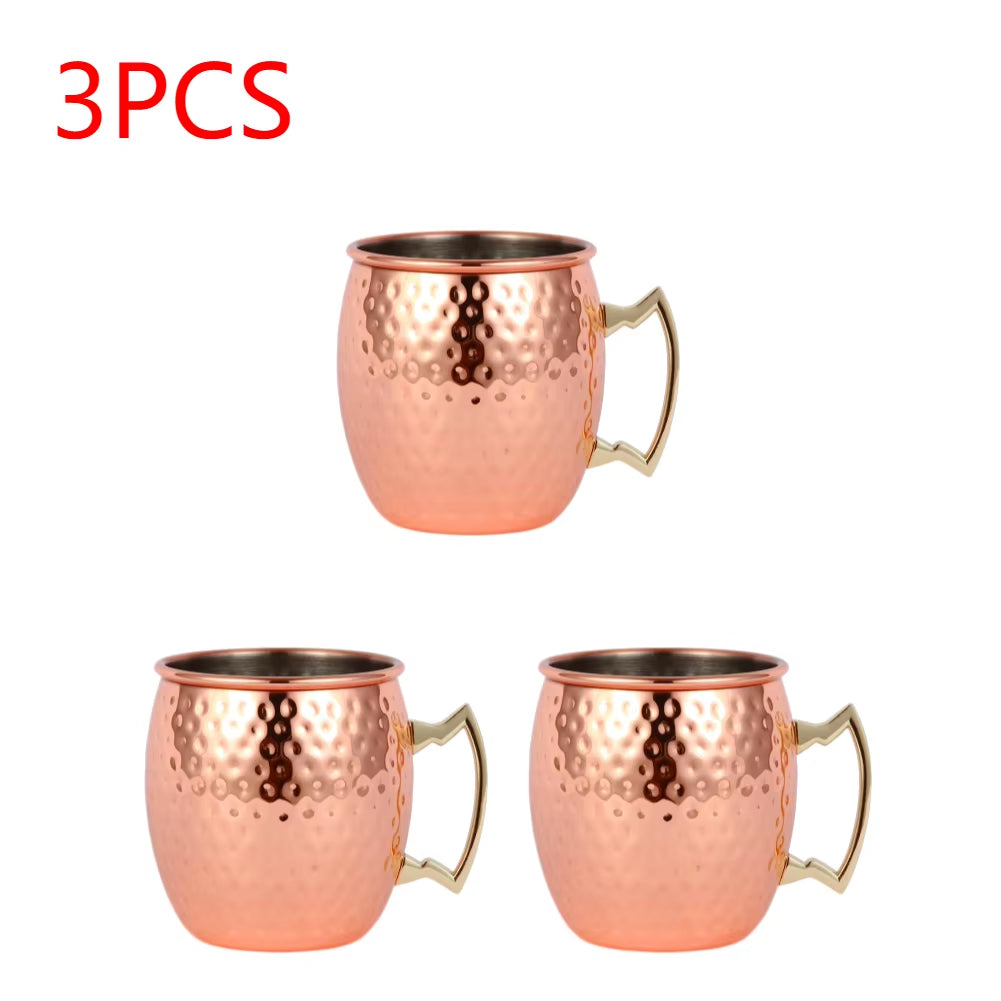 10-1Pcs Drinking Copper Stainless Steels Cups Set