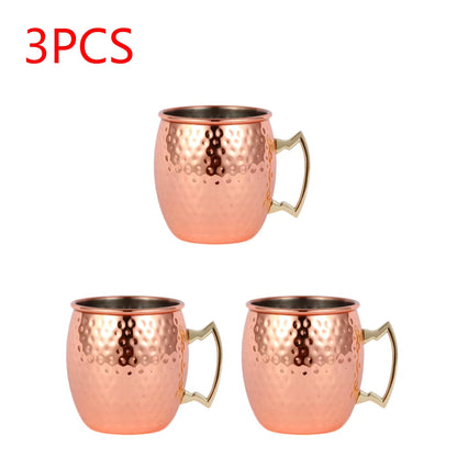 10-1Pcs Drinking Copper Stainless Steels Cups Set