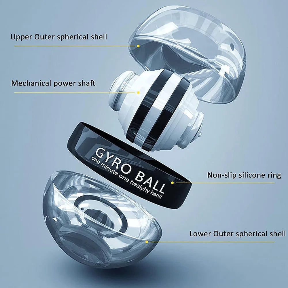 Self-Starting Wrist Gyro Ball Power Trainer For Wrist/Forearm/Finger Strengthening Device