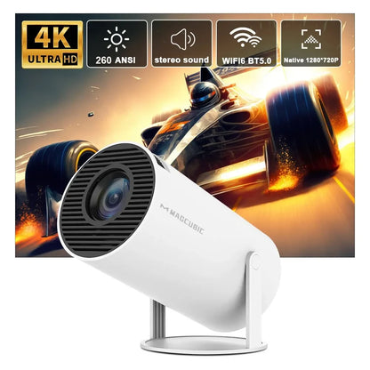 HY300 Pro Android 11 4K Outdoor Projector Dual Wifi6 260ANSI