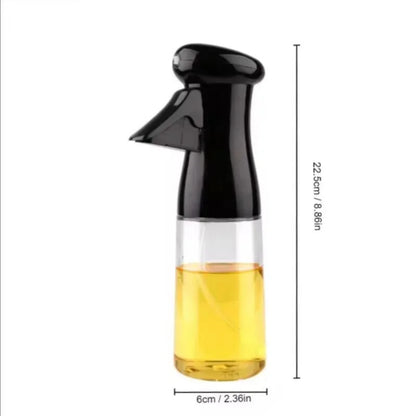 Black Transparent Kitchen Oil Spray Bottle