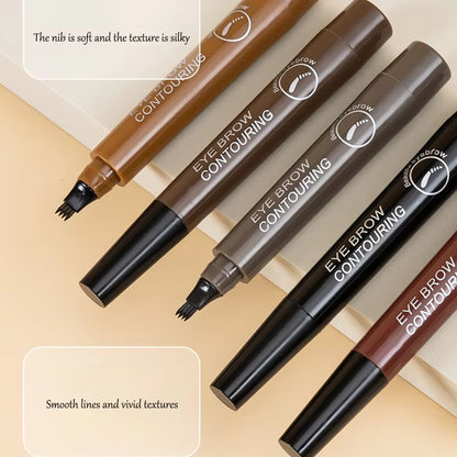 4 Point Eyebrow Pencil Enhance Eyebrow Waterproof Liquid Eyebrow Pen Natural Makeup Long Lasting Makeup Fashion Girl Brow Pencil