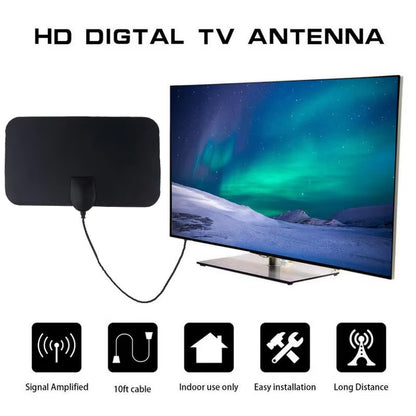 Digital TV Antenna Booster High-Definition Aerial HD Flat Indoor Active Aerial for Car Antenna RV