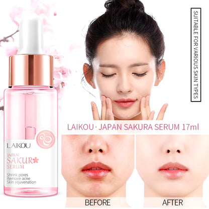 8Pcs Sakura Facial Skin Care Set Moisturizing Nourishing Serum Soothing Cream Repairing Lip Balm Hand Cream Beauty Makeup