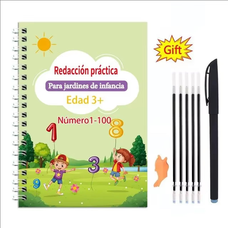 Free Shipping SANK Copybooks Pen Magic Copy Book Free Wiping Children'S Kids Writing Sticker Practice Copybook for Calligraphy