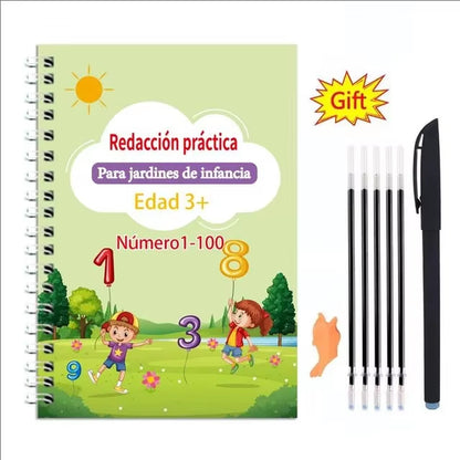 Free Shipping SANK Copybooks Pen Magic Copy Book Free Wiping Children'S Kids Writing Sticker Practice Copybook for Calligraphy