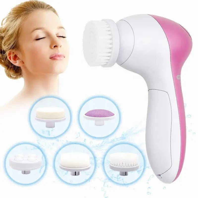 5 in 1 Electric Facial Cleaner Cleansing Brush