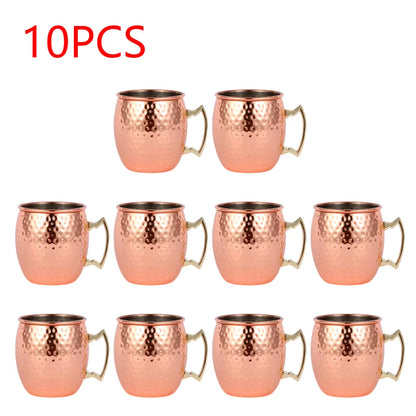 10-1Pcs Drinking Copper Stainless Steels Cups Set