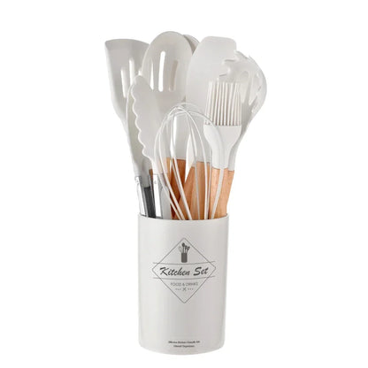 12PCS Food Grade Silicone Kitchen Cookware Utensils Set