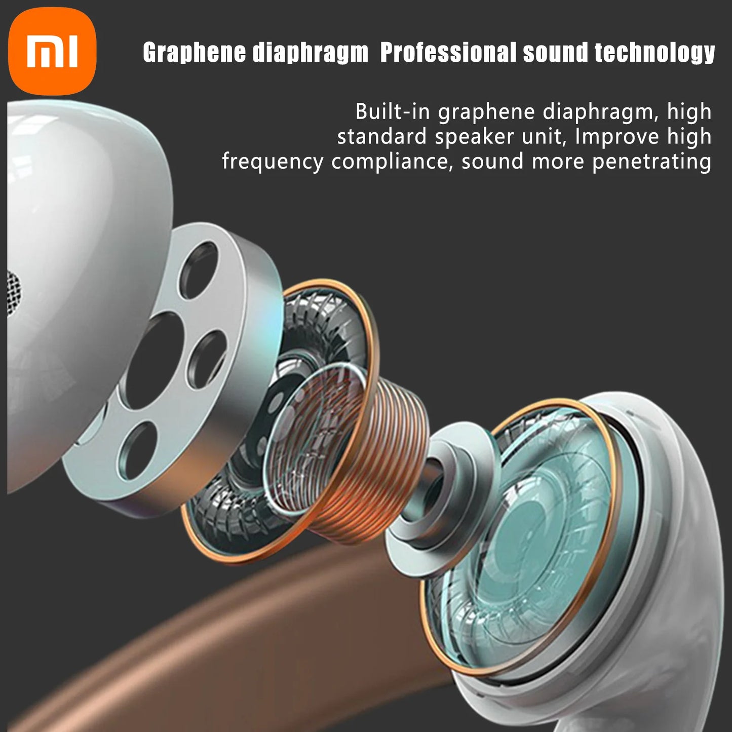 XIAOMI AP05 True Wireless Earphone Buds5 HIFI Stereo Sound Bluetooth5.3