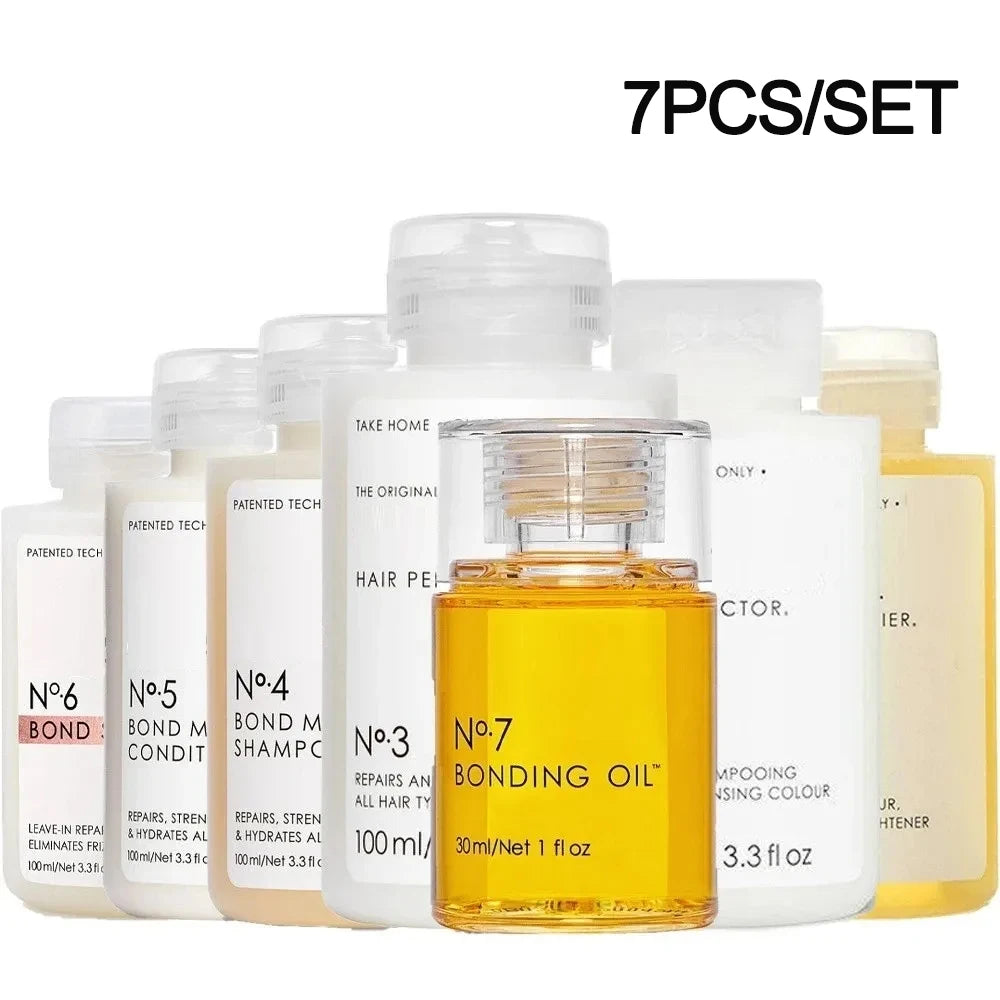 No.1-7 7Pcs Set Hair Care Oil Dye Damaged Restore Soft anti High Temperature anti Hair Loss Repair Frizz Essential Oil Hair Care