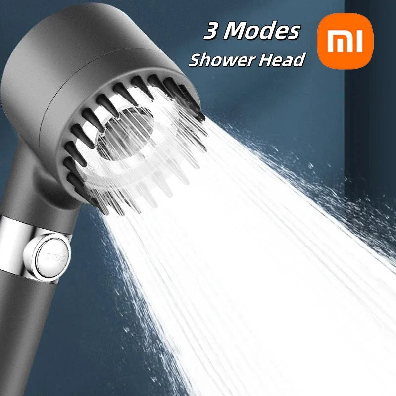 XIAOMI High Pressurized Filter Shower Head 3-Mode Adjustable Spray with Massage Brush