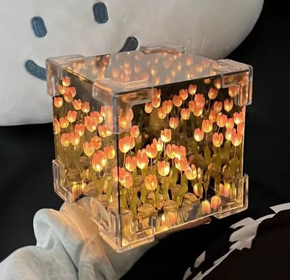 Creative DIY Tulip Flower Three-Dimensional Lamp Cube 