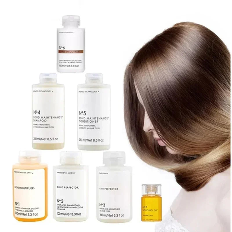 No.1-7 7Pcs Set Hair Care Oil Dye Damaged Restore Soft anti High Temperature anti Hair Loss Repair Frizz Essential Oil Hair Care