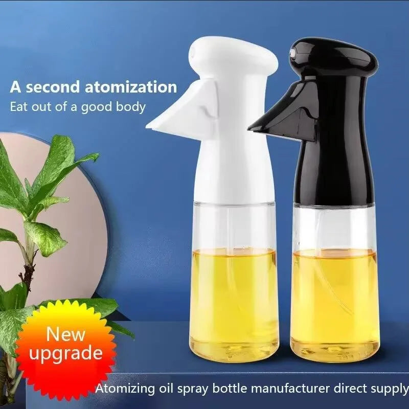 Black Transparent Kitchen Oil Spray Bottle