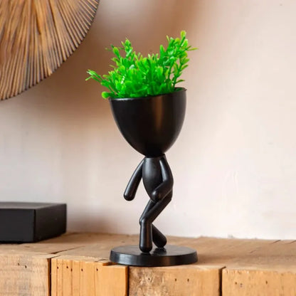 Character Shape with Plant Decoration, Personality Creative Office Simple Crafts