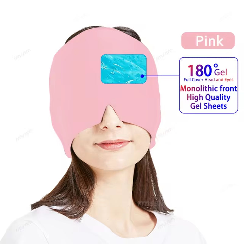 Migraine Relief Headache Hat Gel Hot Cold Therapy for Relieve Pain