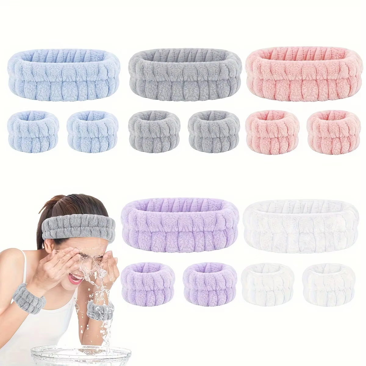 Coral Velvet Facial High-Elastic Makeup Hairband