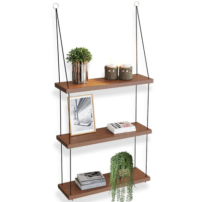 Wood Floating Shelf 3 Tier for Wall Living Room Decoration