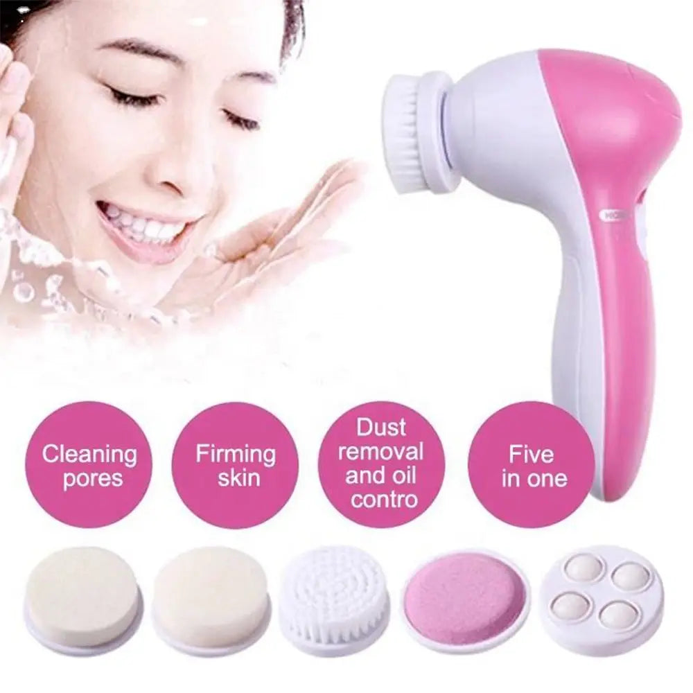 5 in 1 Electric Facial Cleaner Cleansing Brush