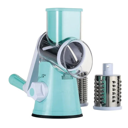 Manual Multifunctional Vegetable Cutter & Slicer With 3 Sharp Drums