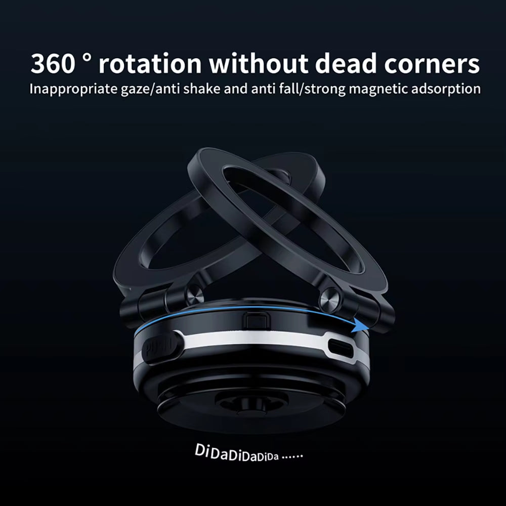 360° Rotatable Vacuum Adsorption Chuck Electric Magnetic Attraction Car Holder for Iphone Magnetic Car Mount Vacuum Phone Holder