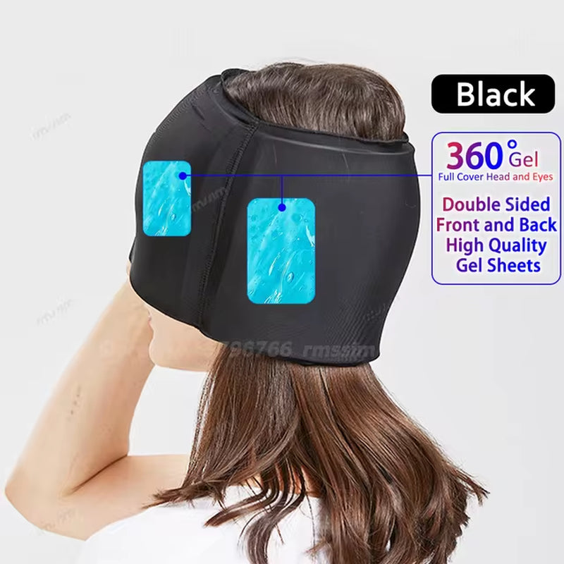 Migraine Relief Headache Hat Gel Hot Cold Therapy for Relieve Pain