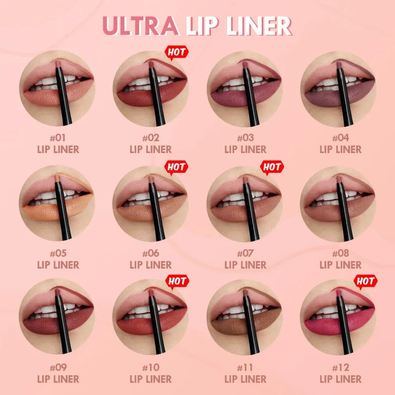 Waterproof Matte Non-Stick Lipliner Pencil