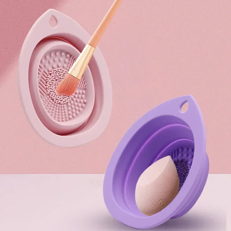 Silicone Makeup Brush Cleaner Scrubbing Box