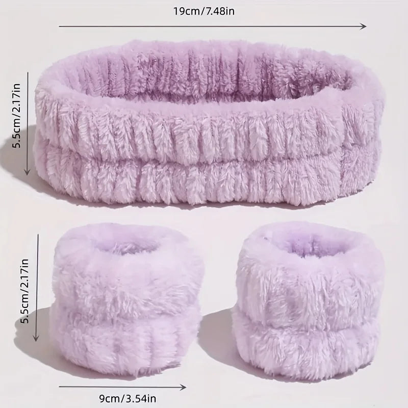 Coral Velvet Facial High-Elastic Makeup Hairband