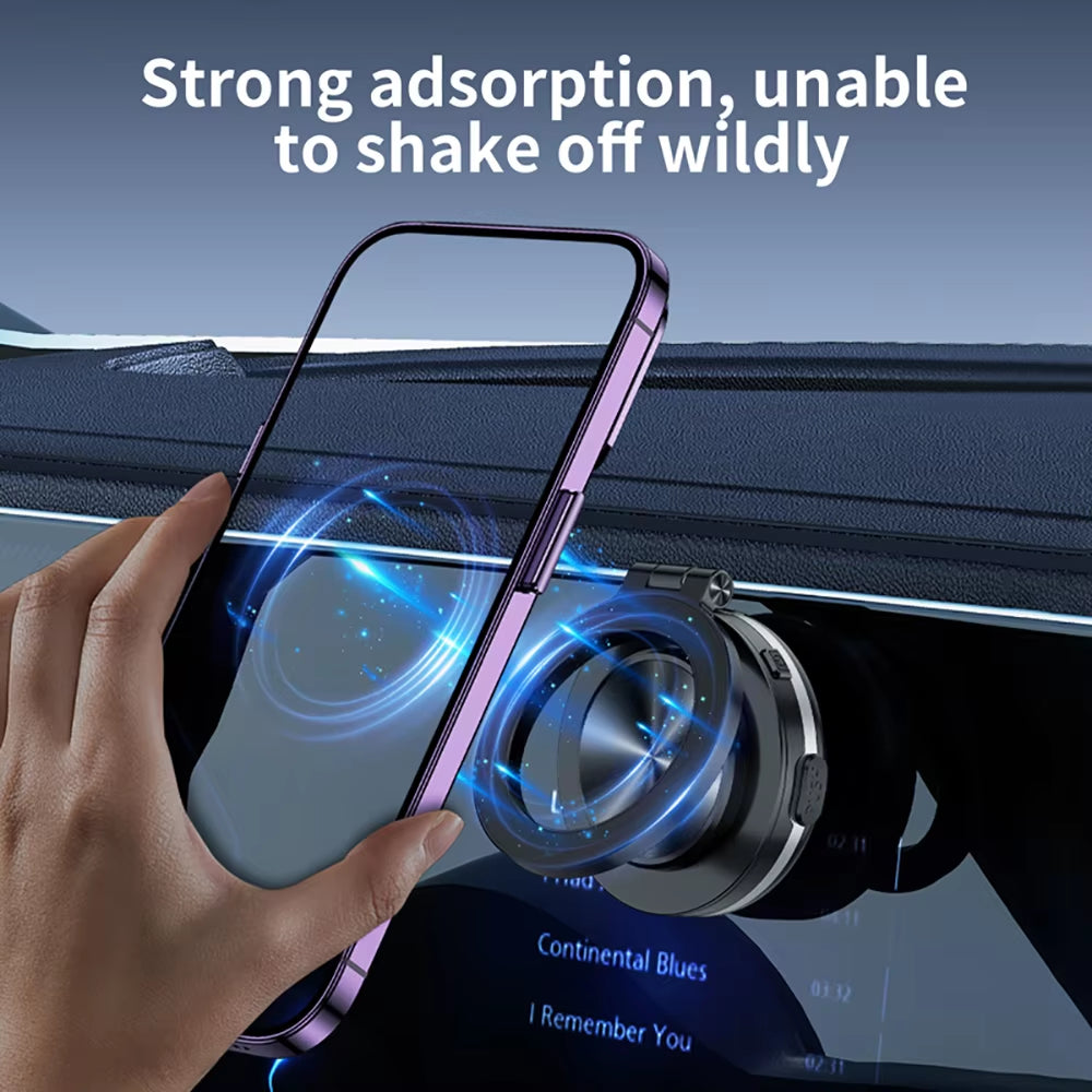 360° Rotatable Vacuum Adsorption Chuck Electric Magnetic Attraction Car Holder for Iphone Magnetic Car Mount Vacuum Phone Holder