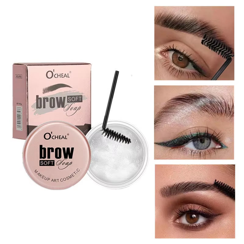 1Pcs Waterproof 3D Eyebrow Styling Cream Quick-Drying Makeup Eyebrow Sculpt Soap Natural Wild Brow Pomade Setting Gel Wax